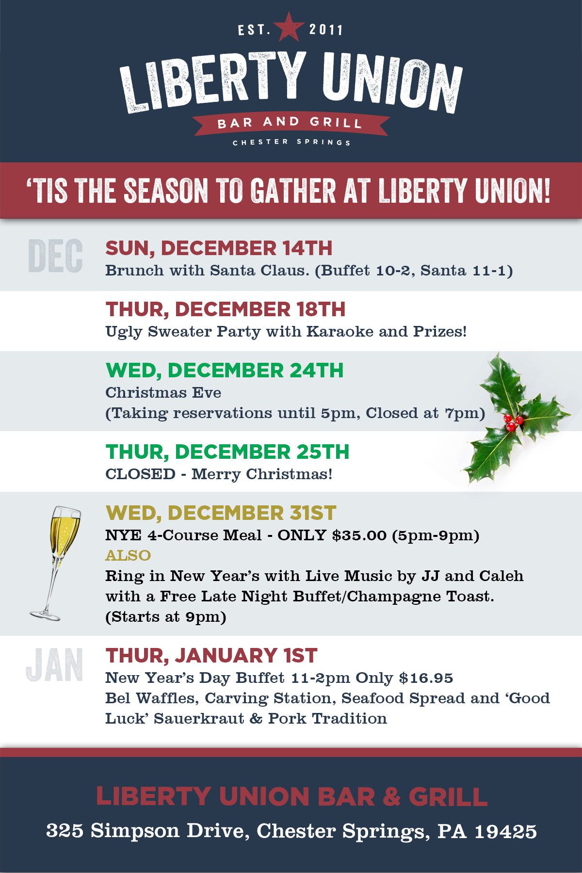 Liberty Union Bar & Grill Chester Springs, PA